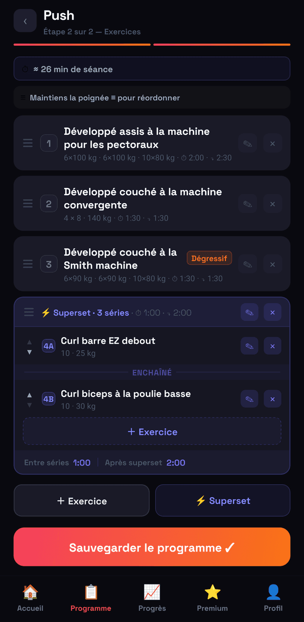 Le constructeur de programme, étape 2