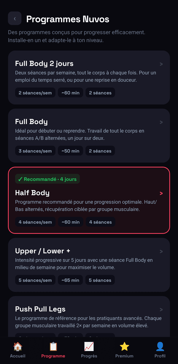Le catalogue des programmes Nuvos